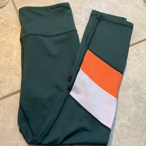 Zyia Teal Angle Block Light n Tight Hi-Rise 7/8 24"